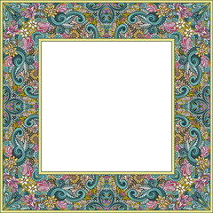 Floral vector border. Nature illustration