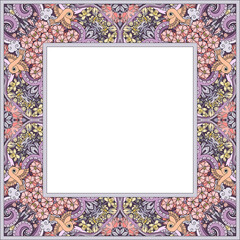 Floral vector border. Nature illustration