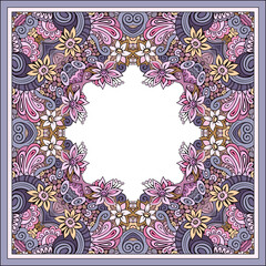 Floral vector border. Nature illustration