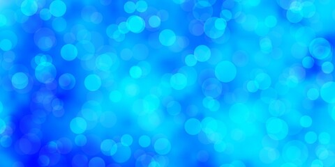 Light BLUE vector template with circles. Abstract illustration with colorful spots in nature style. Design for your commercials.