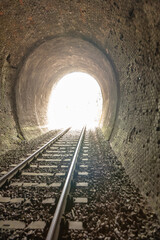 Fototapeta na wymiar The bright light at the end of the tunnel