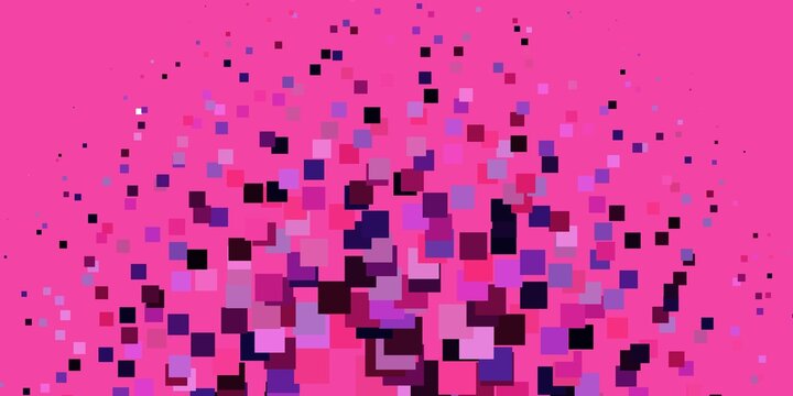 Light Purple, Pink vector background in polygonal style. Colorful illustration with gradient rectangles and squares. Design for your business promotion.
