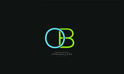 OB Letter Logo Alphabet Design Icon Vector Symbol