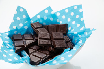 chocolate bar on white background