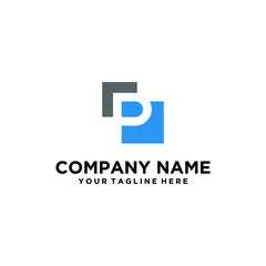 Obraz premium Logo P Vector. Letter P Abstract Logo. Alphabet Symbol. Trendy Flat style for graphic design, 