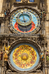 Obraz premium Prague Astronomical Clock on Old Town Hall in Czech republic