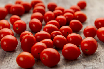 cherry tomatoes on the table