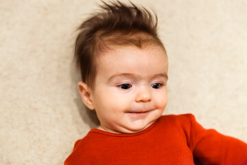 Happy baby girl portrait