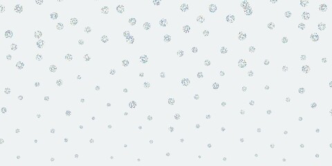 Light blue, yellow vector doodle template with flowers.