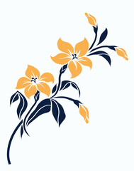 flower motif design element