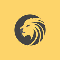 Abstract lion circle vector logo template - Eps 10