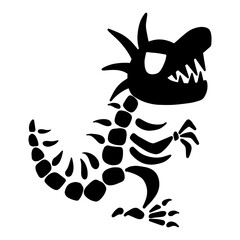  Dinosaur Animal Skeletons and Skulls Cartoon 