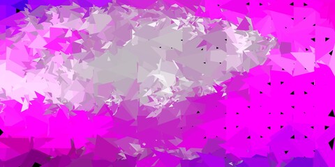 Fototapeta na wymiar Light purple, pink vector polygonal pattern.