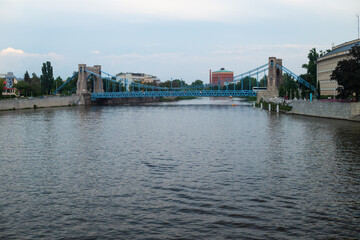 Obraz premium View of Odra river in Wroclaw, Poland