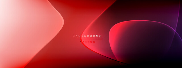 Vector abstract background - liquid bubble shapes on fluid gradient with shadows and light effects. Shiny design template for text