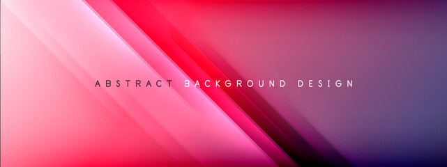 Motion concept neon shiny lines on liquid color gradients abstract backgrounds. Dynamic shadows and lights templates for text