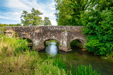 Woolbeding Bridge a medieval bridge over the River Rother in the South Downs National Park, near...