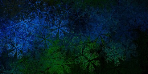 Dark blue, green vector layout with circle shapes.