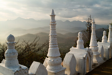 Wat Phra That Doi Kong Mu temple on top of Kong Mu hill in Mae Hong Son