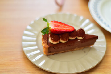People eating dessert in coffee.
