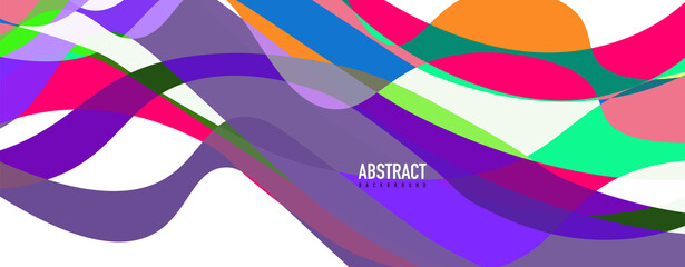 Obraz premium Fluid wave colorful abstract background. Dynamic colorful vibrant vector design