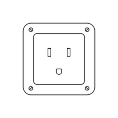 Socket plug icon isolated vector