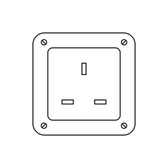 Socket plug icon isolated vector