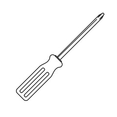 Vector illustration of crosshead screwdriver