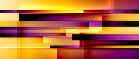 Dynamic lines on fluid color gradient. Trendy geometric abstract background for your text, logo or graphics