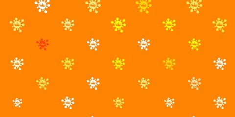 Light orange vector template with flu signs.