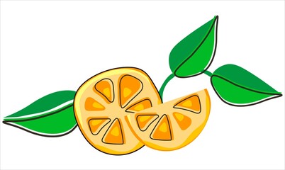 Simple vector composition with lemons.
Flat isolated design.