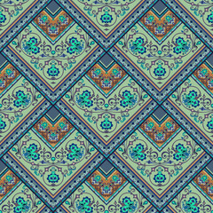 Vector abstract patch pattern. Mosaic background