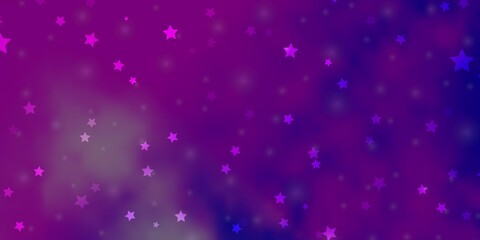 Light Pink, Blue vector pattern with abstract stars. Modern geometric abstract illustration with stars. Best design for your ad, poster, banner.