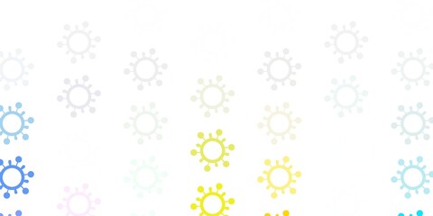 Light Multicolor vector template with flu signs.