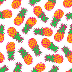 ananas pineapple fruit seamless pattern