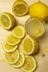 lemons in a table in a cook