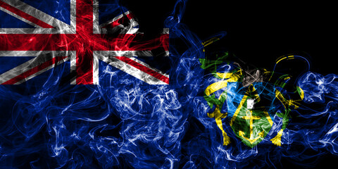 Pitcairn Islands smoke flag, British Overseas Territories, Britain dependent territory flag
