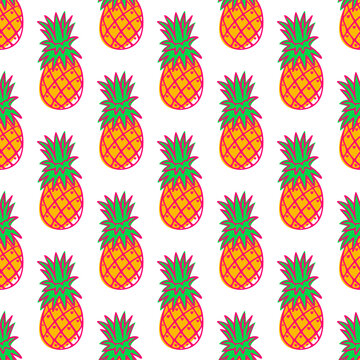 ananas pineapple fruit seamless pattern