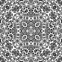 Vector ethnic hand drawn ornamental background.