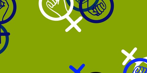 Light Multicolor vector template with businesswoman signs.