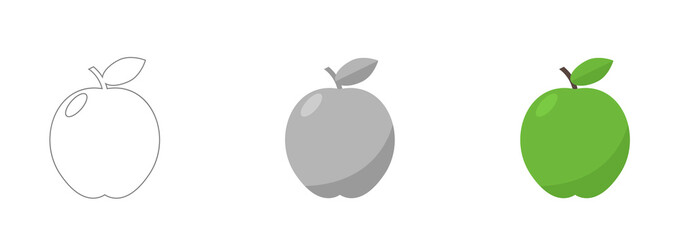 Apple vector illustration design icon logo template