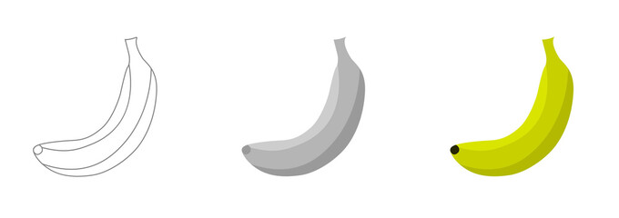 Summer fruits for healthy lifestyle. Vector illustration cartoon flat icon isolated on white