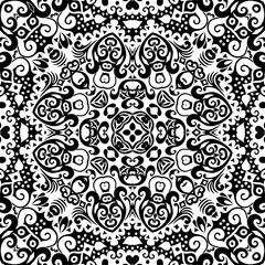 Vector ethnic hand drawn ornamental background.