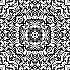 Vector ethnic hand drawn ornamental background.