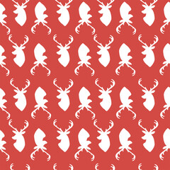 background with patterns of deer and horns