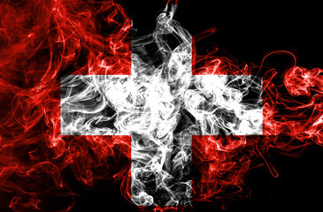 Switzerland smoke flag