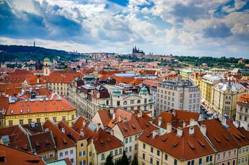 Prague, The Czech Republic: Beautiful view from Oldtown Hall