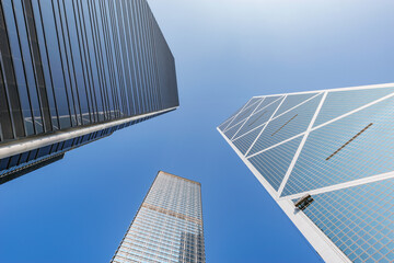 Fototapeta na wymiar Skyscrapers in the business city center.