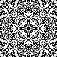 Vector ethnic hand drawn ornamental background.