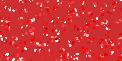 Light red vector background with random forms.